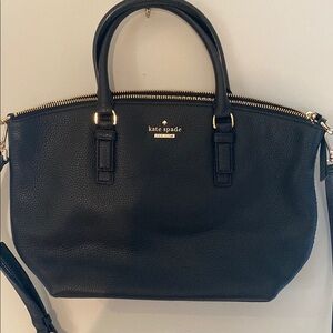 Kate Spade Black Leather Tote Bag
